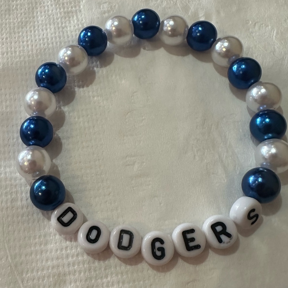 Dodgers beaded bracelet